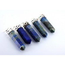 Lapis Lazuli Cap Pencil Pendants