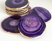 Purple agate coasters