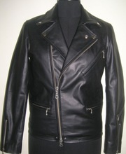 Black Leather Biker Jacket, Feature : Breathable, Eco-Friendly, Windproof