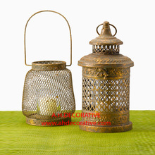 Antiqued Gold Leaf Lanterns