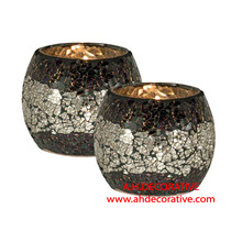 mosaic glass candle holder