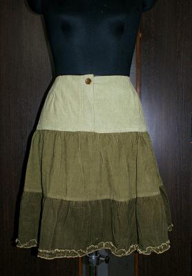 3-tier corduroy winter skirt