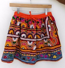Embroidery 100% Cotton banjara short skirts, Size : Free Size