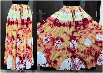 tie-dyed cotton skirt