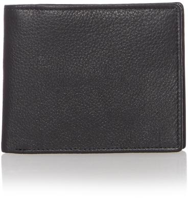 Black Leather Wallet, for Daily Wear, Pattern : Plain