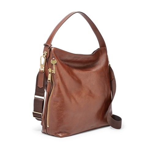 Brown Leather Handbag, for Collage, Office, Party, Shopping, Pattern : Plain