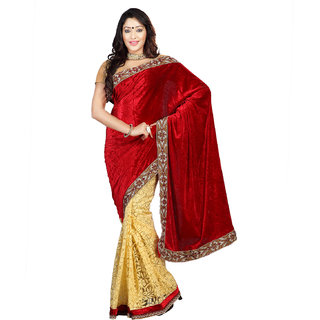 Silk Handloom Velvet Sarees, for Anti-Wrinkle, Occasion : Bridal Wear