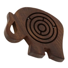 Wooden Game Labyrinth Puzzle Balls, Size : 4.25 x 3.75 x 0.5 inches