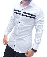 Plain Cotton Mens White Casual Shirt, Size : XL