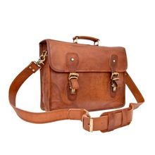Genuine Leather Shoulder Laptop Messenger Bag, Size : 15