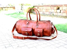 Genuine Leather Sports Duffel Bags, for Travel, Gift, Overnight, Gym, Outdoor, Camping, Size : 11