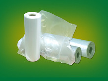 Plastic packaging bag on roll