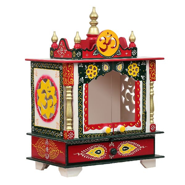 HomeCrafts Glass Painted Printed Wooden Home Temple, Certification : ISO 9001:2008
