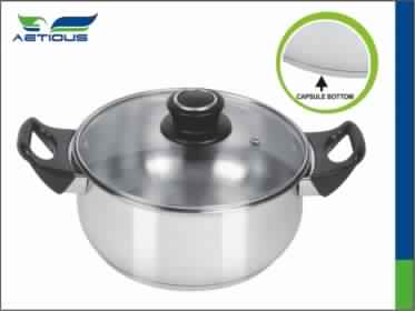 Stainless steel capsule bottom cookwares, Feature : Eco-Friendly