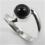 925 Solid Sterling Silver BLACK ONYX Gemstone Lovely Ring