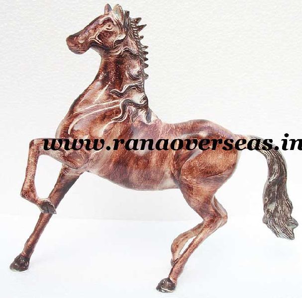 Aluminium Metal Decorative Horse, for Home Decoration, Style : Folk Art