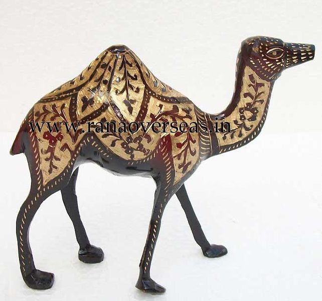 Brass Metal Decorative Nakkashi Work Camel