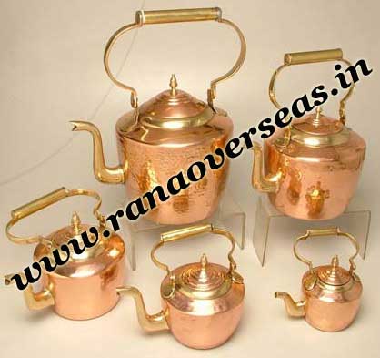 Metal copper tea pot, for Food Safety