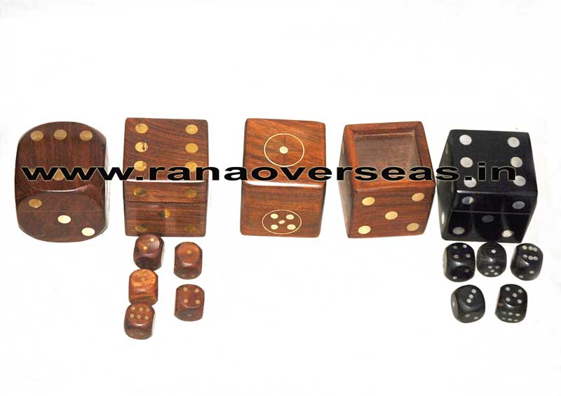 Wooden Dices Box With Dice, Feature : Eco-friendly