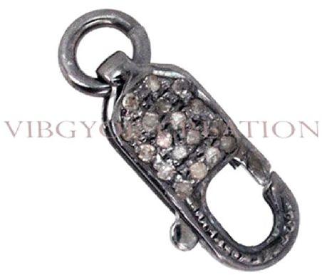Pave Diamond Lock Findings Lobster Clasp