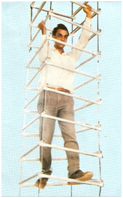 Hang Safe Ladder, Color : Brown