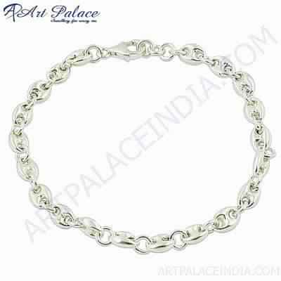 New Fashion Charms Silver Bracelets, Size : 7 inch
