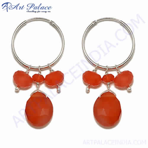 Red Onyx 925 Sterling Silver Earring