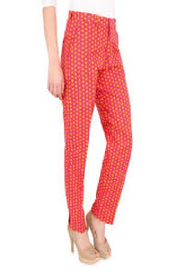 Ladies Red Ankle Length Pant, Occasion : Formal Wear, Party Wear