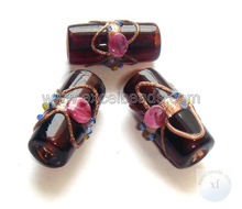 Cake Beads Tube shaped, Color : Brown