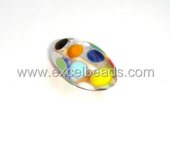 Clear glass beads, Size : 15x25mm
