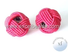 Knotted Beads Pink, Size : 16mm