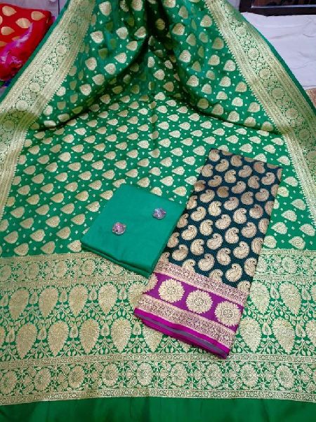 Banarasi Handloom semi katan silk dress materials