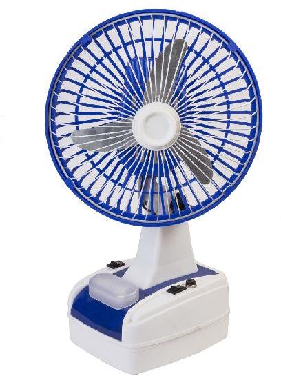 Globex 10&amp;quot; Rechargeable Table Fan with LED Lamp