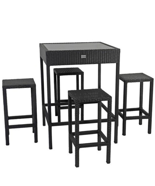 BAR TABLE WITH 4 STOOLS