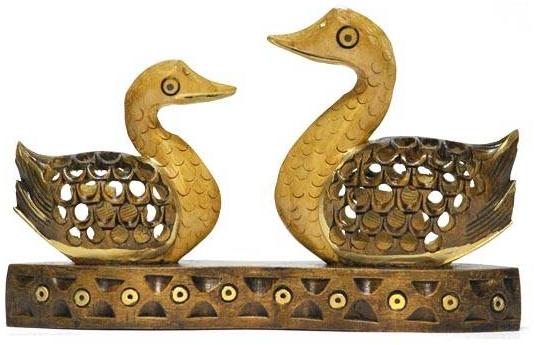 Wooden Duck Statue