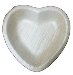 Heart Shape Areca Leaf Bowl