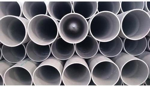 Vrundavan Round Rigid PVC Pipes, for Water Supply, Drainage, Construction, Color : Grey
