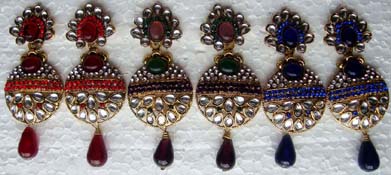 Kundan earring pairs