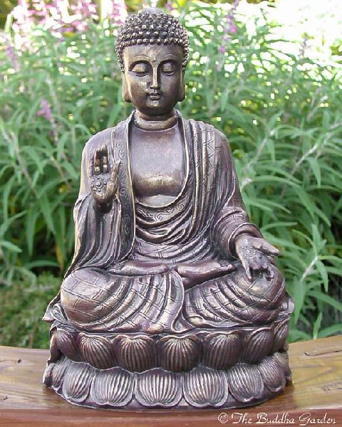 Polished Brass Buddha Statue, Color : Brown