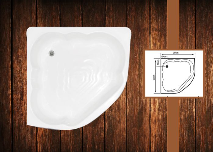 Corner Shower Tray by Sanitech, corner shower tray from Ajman United