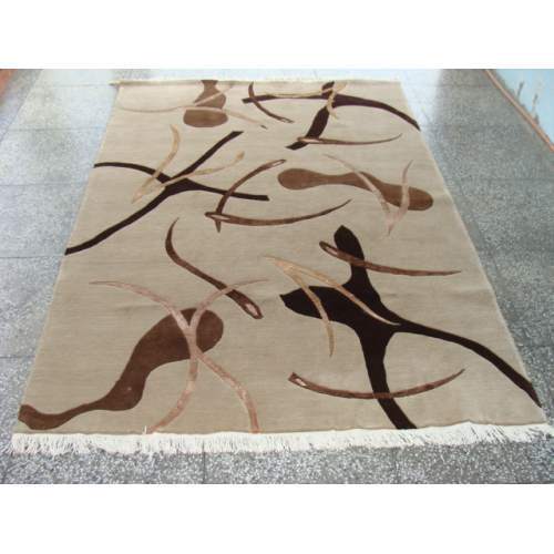 Printed Wool Indo Nepal Carpets, Size : 6 Feet X 4 Feet