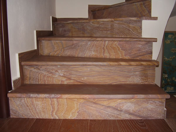 Rectangular Stone steps, Pattern : Natural