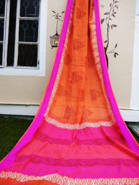 Printed Linen Sarees, Occasion : Casual Wear