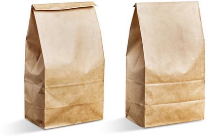 Plain Food Packaging Paper Bag, Color : Brown