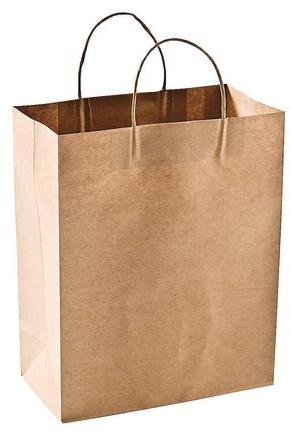 Brown Craft Paper Bag, Pattern : Plain