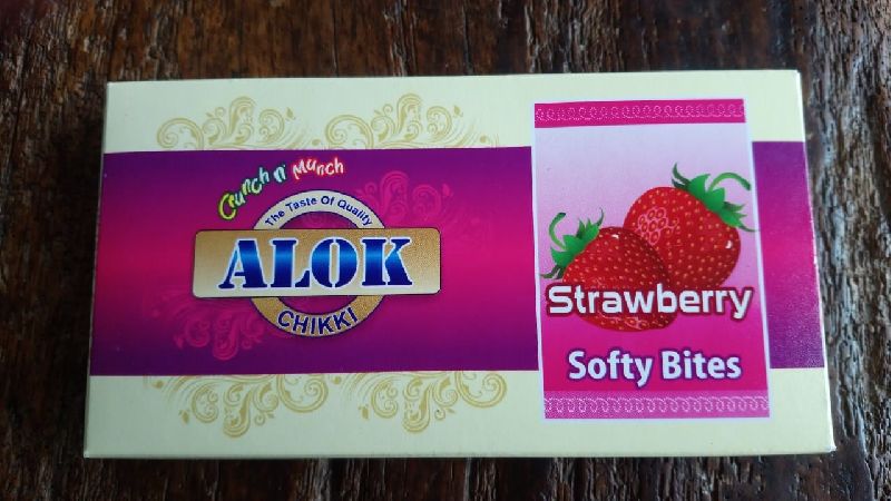 Strawberry Chikki, for Eating, Packaging Type : Plastic Packet