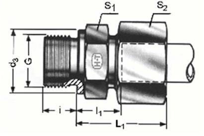 parallel male stud coupling