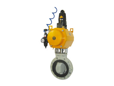 ACTUATED THERMOPLASTIC butterfly  valve