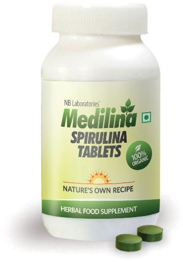 Medilina Organic Spirulina Tablets - 120 (500 Mg each)