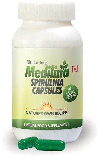 Organic Spirulina Capsules - 100 Capsules (500 Mg each)